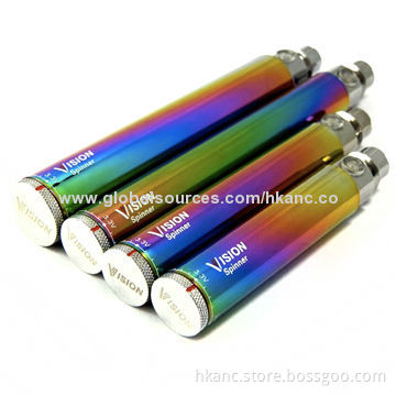 3.3-4.8V Adjustable Voltage Spinner Vision Rainbow Battery with 510 Thread